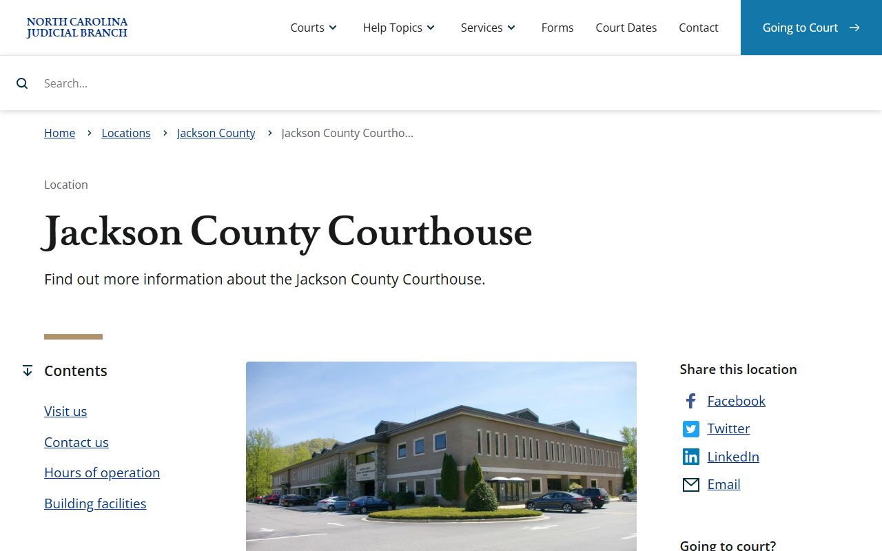 Jackson County court records after arrest courthouse page
